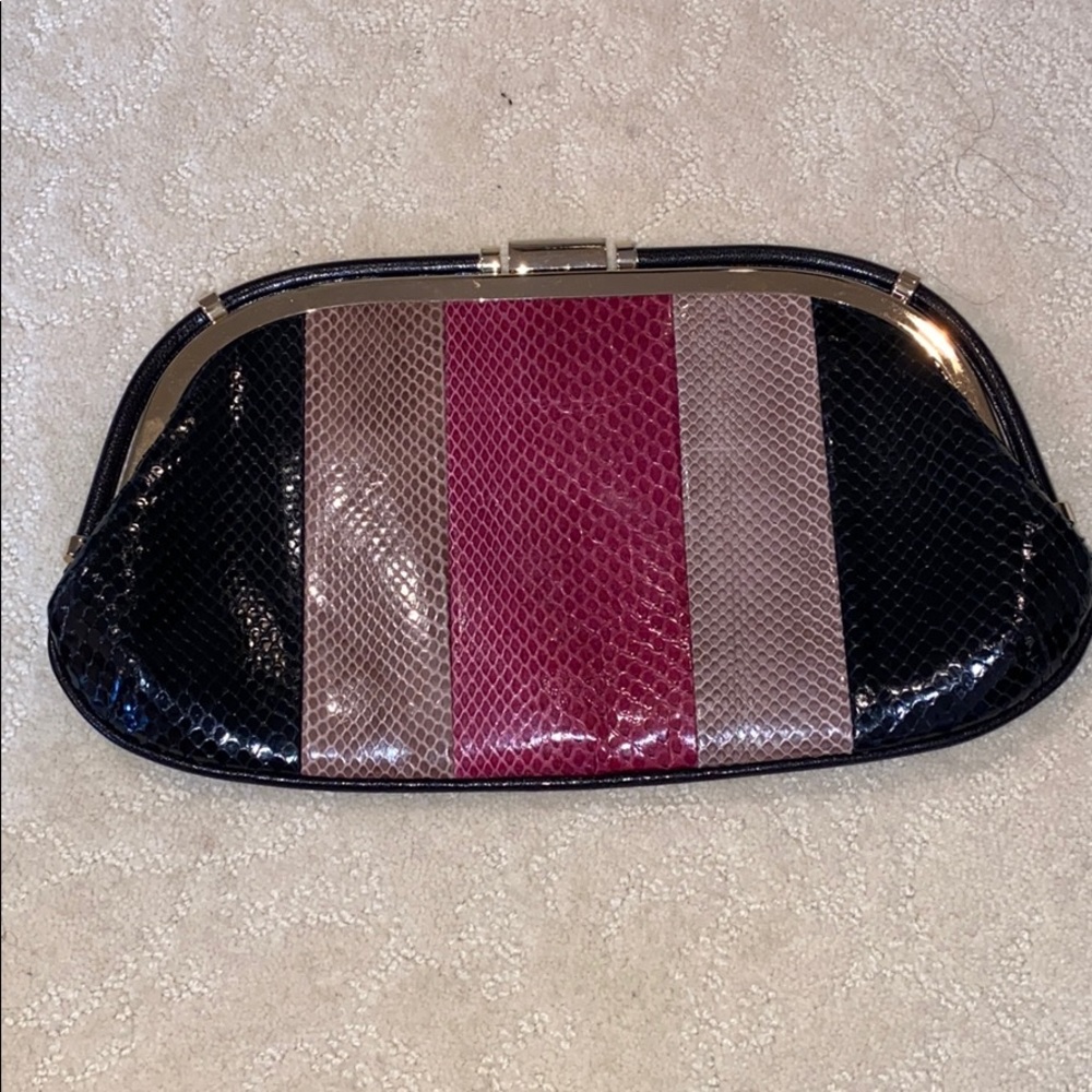 Anna Haindmarch Snakeskin Multi Color Clutch